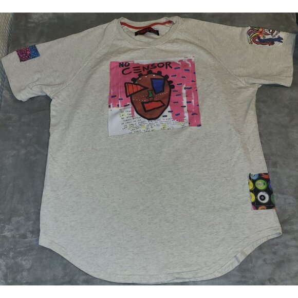 Ron Bass Shirt Men's 2XL No Censor Caution Crown Inside Rare Shirt 100% Cotton - Picture 1 of 16